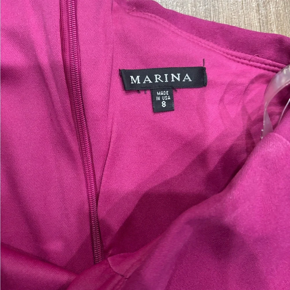 MARINA Pink One Shoulder Jumpsuit with Wide-Leg Design - Picture 5 of 5